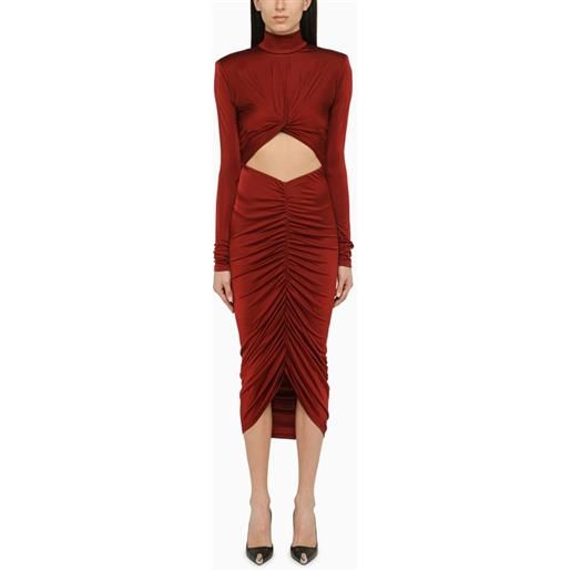 THE ANDAMANE abito midi kim rosso