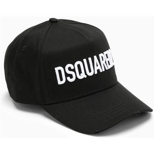 Dsquared2 cappello da baseball nero con logo
