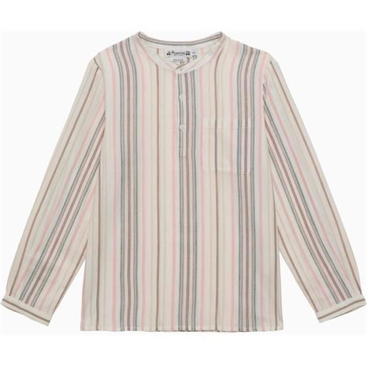 Bonpoint camicia artiste a righe multicolore in cotone