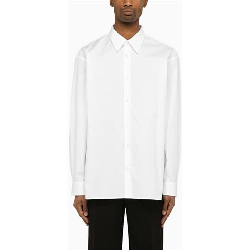 Dries Van Noten camicia manica lunga croom bianca