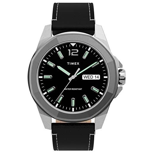 Timex orologio analogico al quarzo uomini con cinturino in pelle tw2u14900