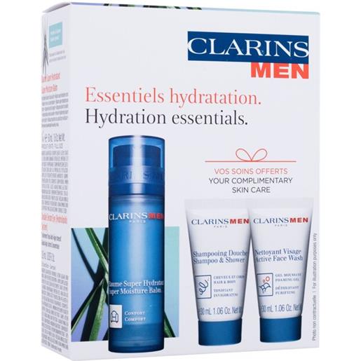 Clarins set regalo trattamento viso e corpo da uomo moisture care set