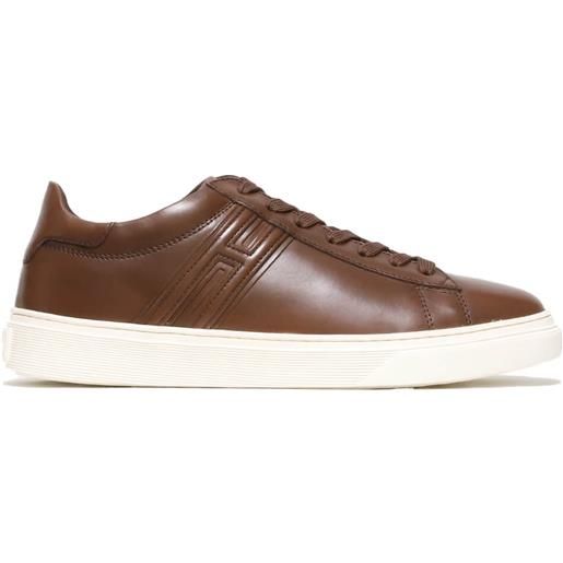 Hogan sneakers h365 in pelle spazzolata marrone