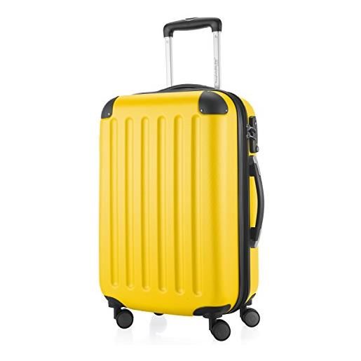Hauptstadtkoffer - spree - bagaglio a mano, valigia rigida, trolley espandibile, 4 ruote doppie, tsa, 55 cm, 42 litri, giallo