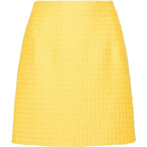 Alessandra Rich minigonna in tweed - giallo