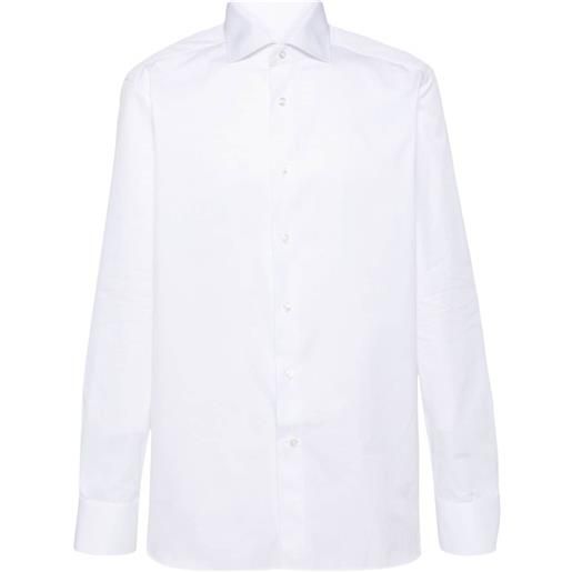 Zegna camicia gessata - bianco