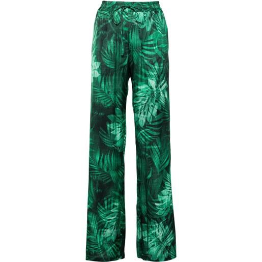 ERMANNO FIRENZE pantaloni con stampa - verde
