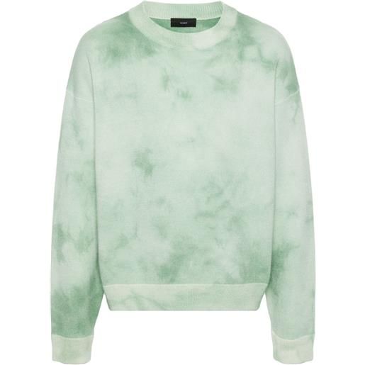 Alanui maglione con fantasia tie-dye magic journey - verde