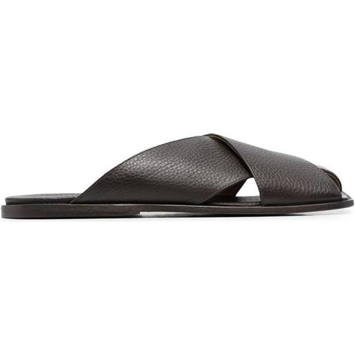 Marsèll sandali con design a incrocio spatola - marrone