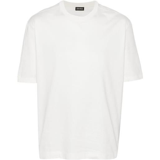Zegna t-shirt con spacchi laterali - bianco