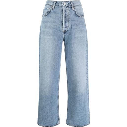 AGOLDE jeans crop a vita alta ren - blu