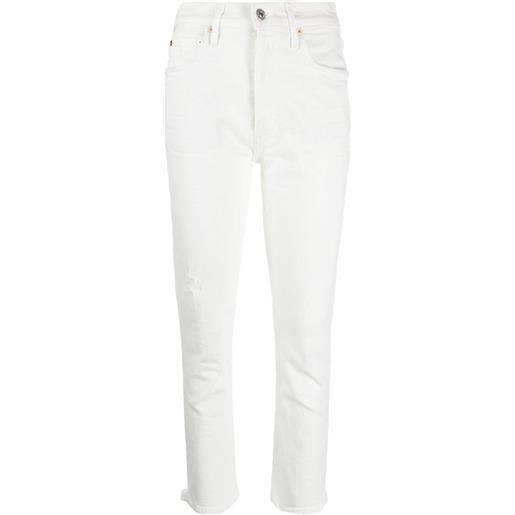 Citizens of Humanity jeans slim a vita alta jolene - bianco