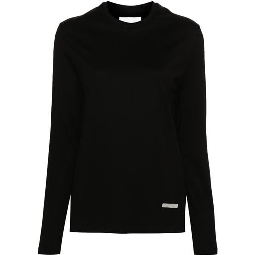 Jil Sander t-shirt con placca logo - nero