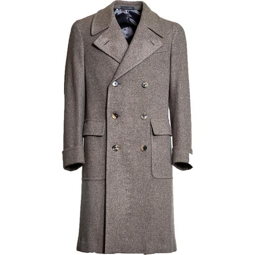 CARUSO cappotto doppiopetto in lana e cachemire