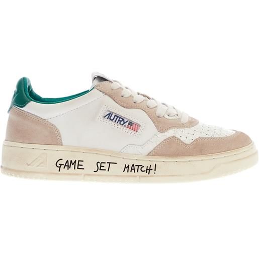 AUTRY sneakers medalist low game set match bianco, verde