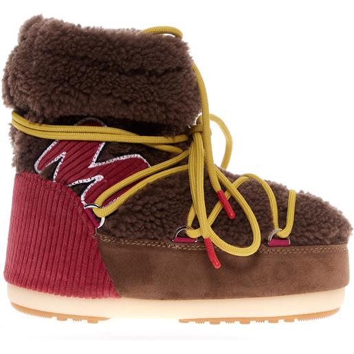 MOON BOOT icon light low m - patch marrone in shearling