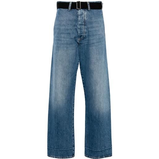 Plan C jeans a gamba ampia - blu
