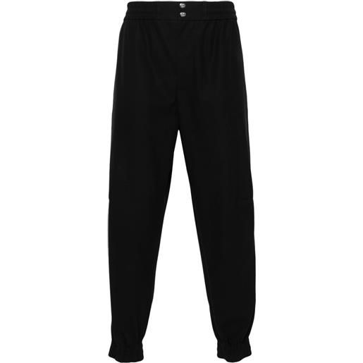 Alexander McQueen pantaloni affusolati con vita elasticizzata - nero