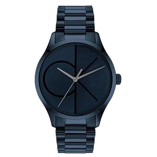 Calvin Klein orologio analogico al quarzo unisex con cinturino in acciaio inossidabile blu - 25200166