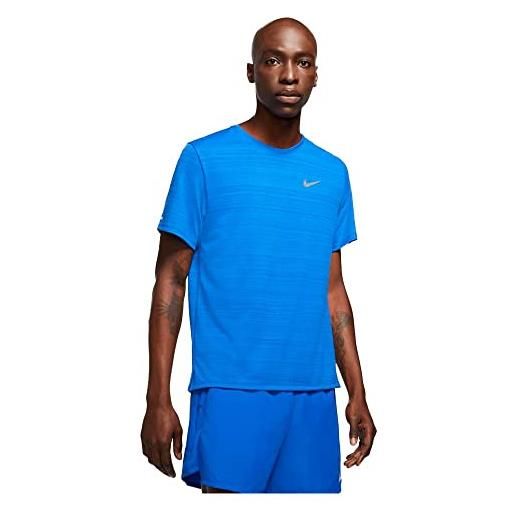 Nike df miler t-shirt, game royal/reflective silv, xxl uomo