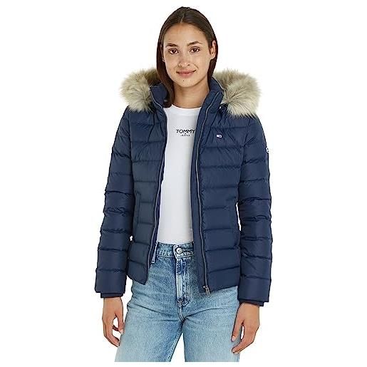 Tommy Jeans tjw basic hooded down jacket dw0dw08588 giacche imbottite, rosa (french orchid), xl donna