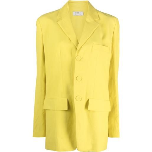 Gauchère blazer con revers classici - giallo