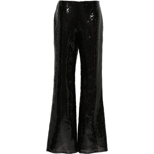 Alberta Ferretti pantaloni con paillettes - nero