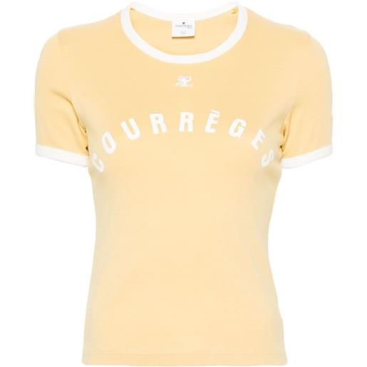 Courrèges t-shirt con stampa - giallo