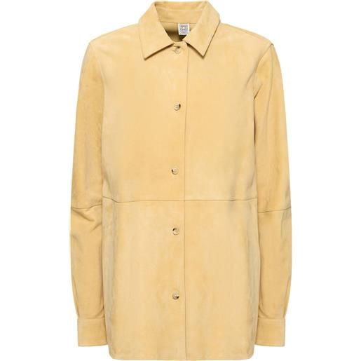 TOTEME soft suede lamb leather shirt