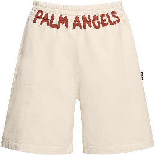 PALM ANGELS pantaloni in felpa di cotone con logo