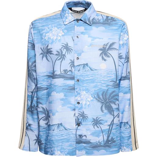 PALM ANGELS camicia sunset in misto lino
