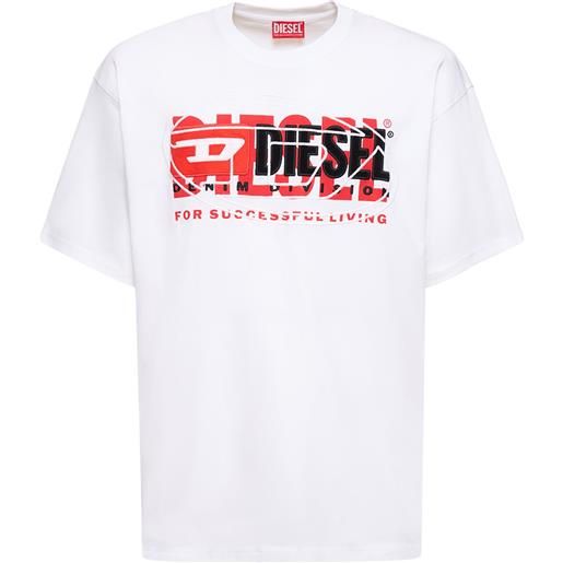 DIESEL t-shirt loose fit in jersey di cotone / logo