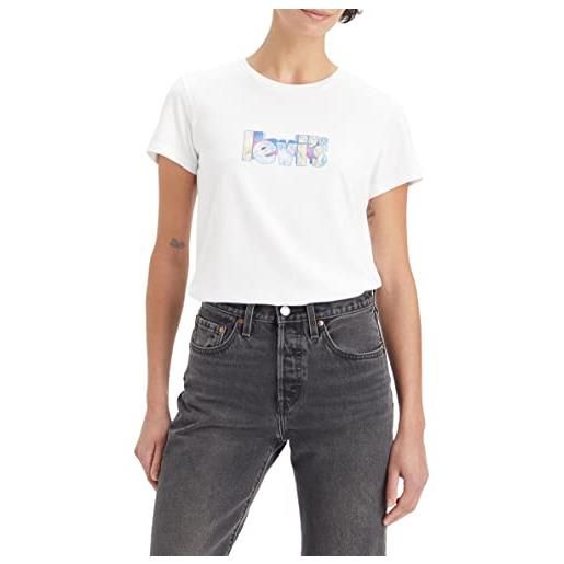 Levi's the perfect tee maglietta, tropical flower tameless rose, xs donna