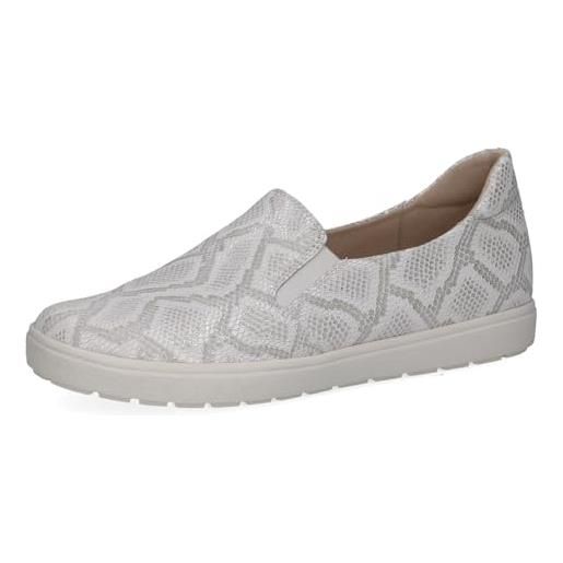 CAPRICE donna 9-24662-42, mocassino basso, rettile bianco, 39 eu