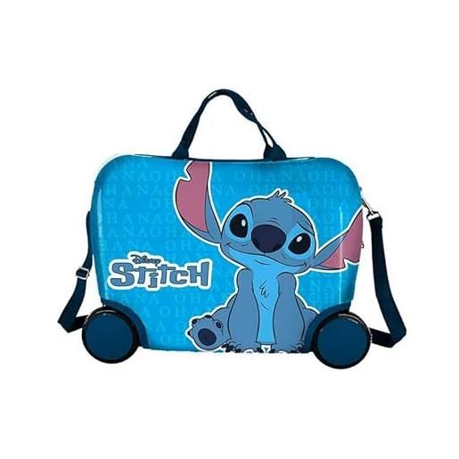 Coriex stitch disney - valigia per bambini con ruote, multicolore, taglia unica