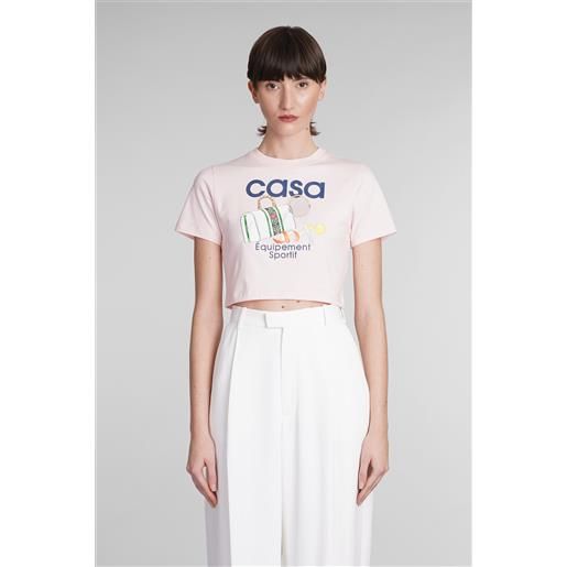 Casablanca t-shirt in cotone rosa