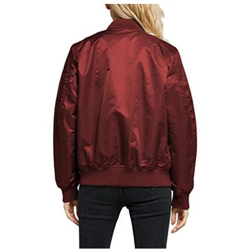 Baijiaye donna bombers giacca leggera air force flight cappotti con patches baseball giubbotto corti retro vino rosso