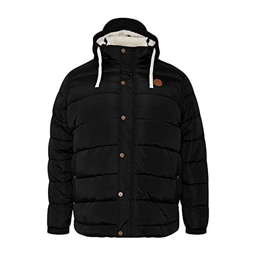 b BLEND blend bhfrederic bt frederic - giacca invernale da uomo big & tall, taglie forti fino a 6xl con cappuccio in pelliccia di orsacchiotto, nero (194007). , 4xl