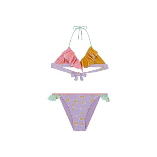 ME FUI beachwear bambina multicolor bikini in tessuto lycra lucida stampato