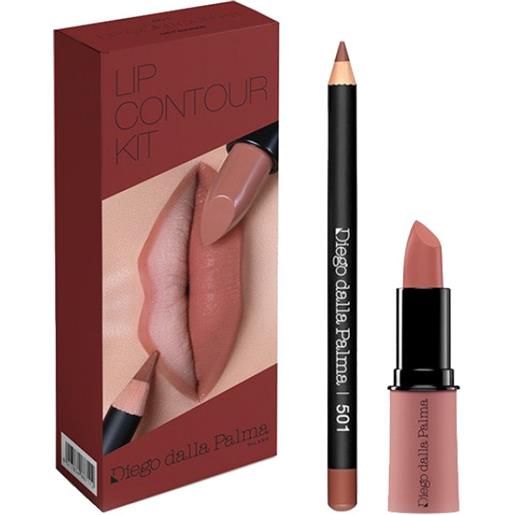 Diego Dalla Palma lip contour kit rossetto + matita n. 501 nude + matita 12cm get naked