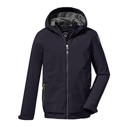Killtec boy's giacca funzionale/giacca outdoor con cappuccio, impermeabile - kos 74 bys jckt, light olive, 140, 37975-000