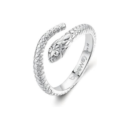 Brosway anello donna in acciaio con simbolo serpente, anello donna collezione chakra - bhkr005c