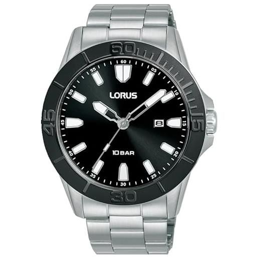 Lorus orologio analogico al quarzo uomo con cinturino in acciaio inossidabile rh945qx9