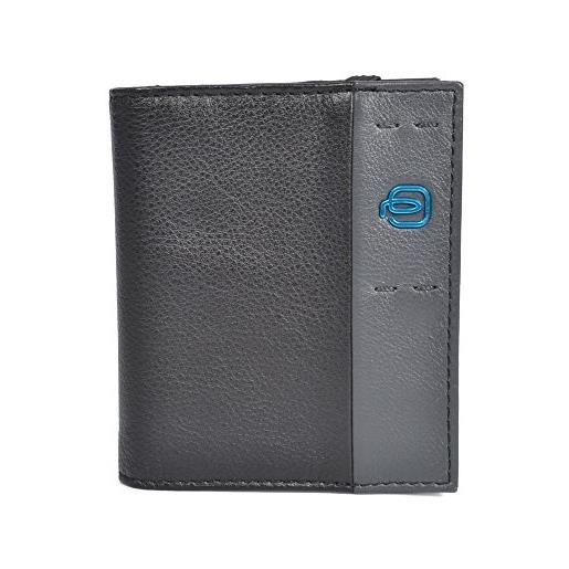 Piquadro porta carte di credito collezione pulse, pelle, nero, 10 cm