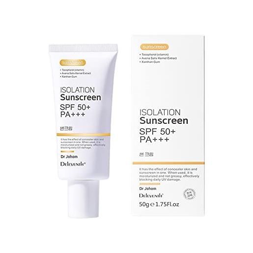 DEleventh marchio coreano spf 50+ pa+++ crema solare 50g / acquosa e non grassa, blocca efficacemente i danni giornalieri dei raggi uv e protegge la pelle del viso, del collo e delle braccia