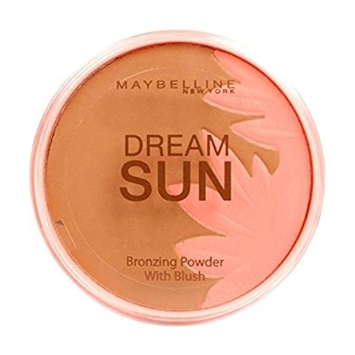 Maybelline, dream sun, terra abbronzante con fard, n. 09, golden tropics, 16 g