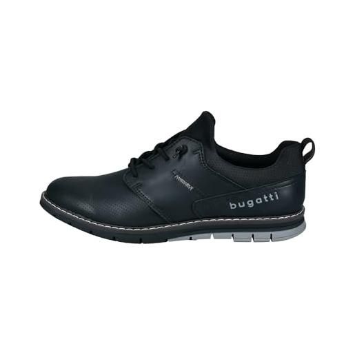 bugatti 331-92563, scarpe con lacci uomo, nero, 41 eu