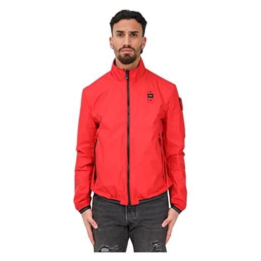 Blauer giacca a vento rossa da uomo con logo (xl)