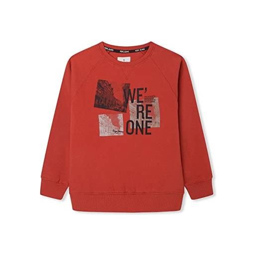 Pepe Jeans obie, maglia di tuta bambini e ragazzi, rosso (brick), 6 anni