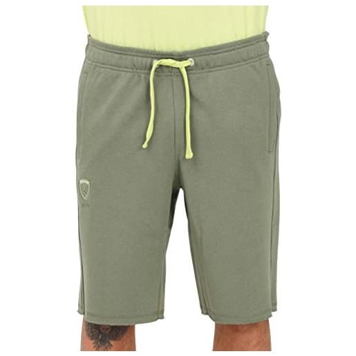 Blauer shorts uomo verde shorts casual con ricamo patch logo l